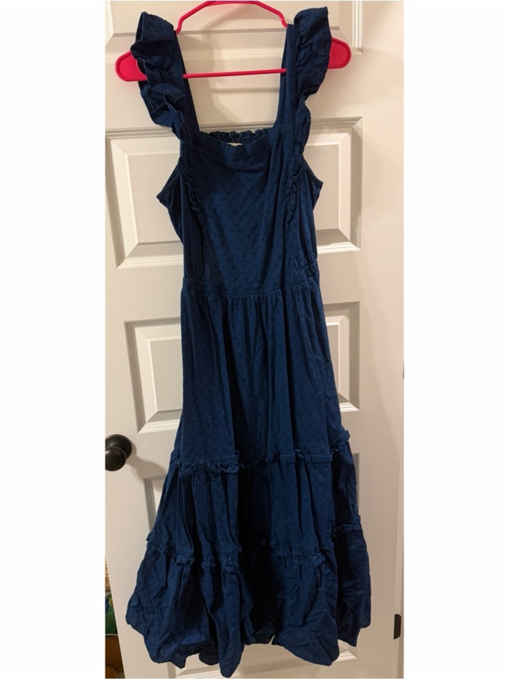 Universal Thread Navy Ruffle Strap Maxi Dress